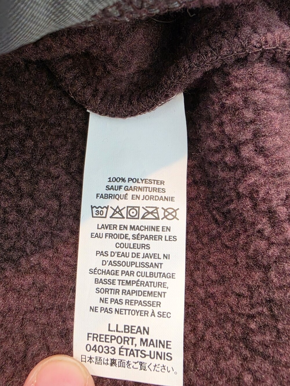 L.L.Bean Women’s L Snap Neck Fleece Pullover Plum Outdoor Fisherman Aesthetic - Picture 7 of 10